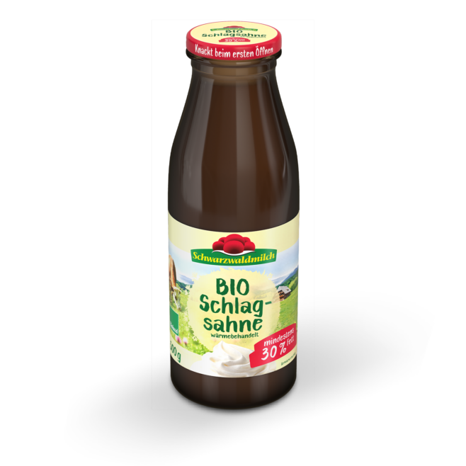 Bio Schlagsahne | 30% | 0,5L-Flasche | ohne Carrageen